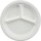 Chinet Paper Dinnerware, 3-Comp Plate, 9 1/4" dia, White, PK500 21228 - alternate 2